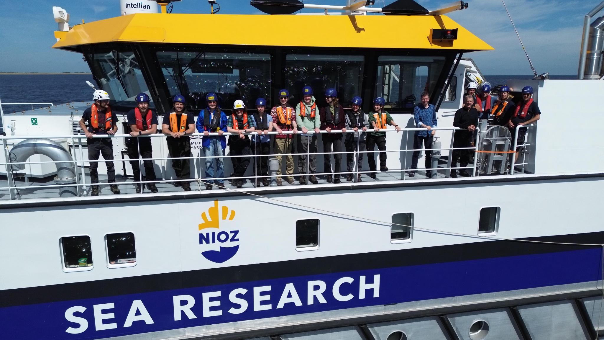 NIOZ MaMa course group picture aboard RV Wim Wolff.