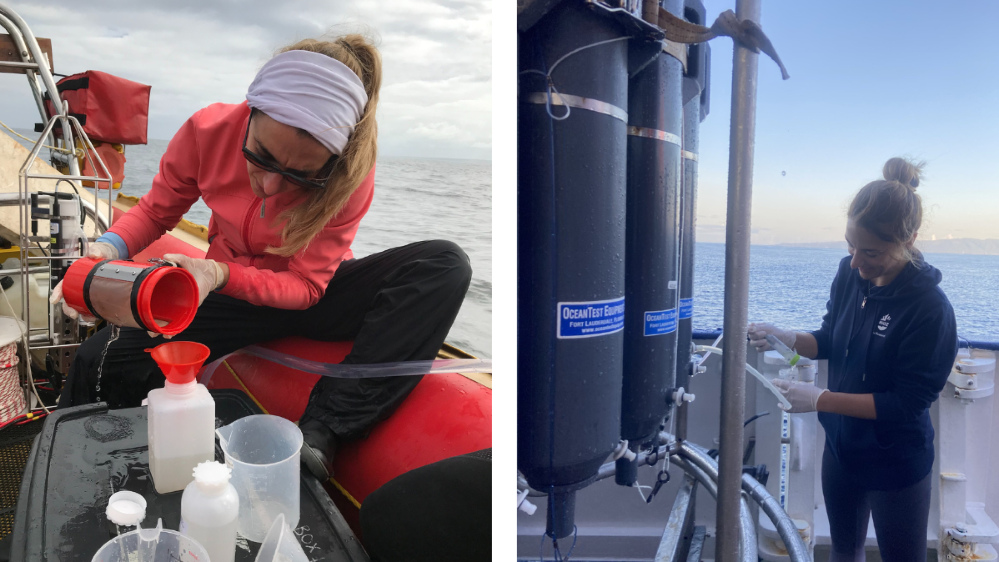 Eleonora Puccinelli sampling during fieldwork.