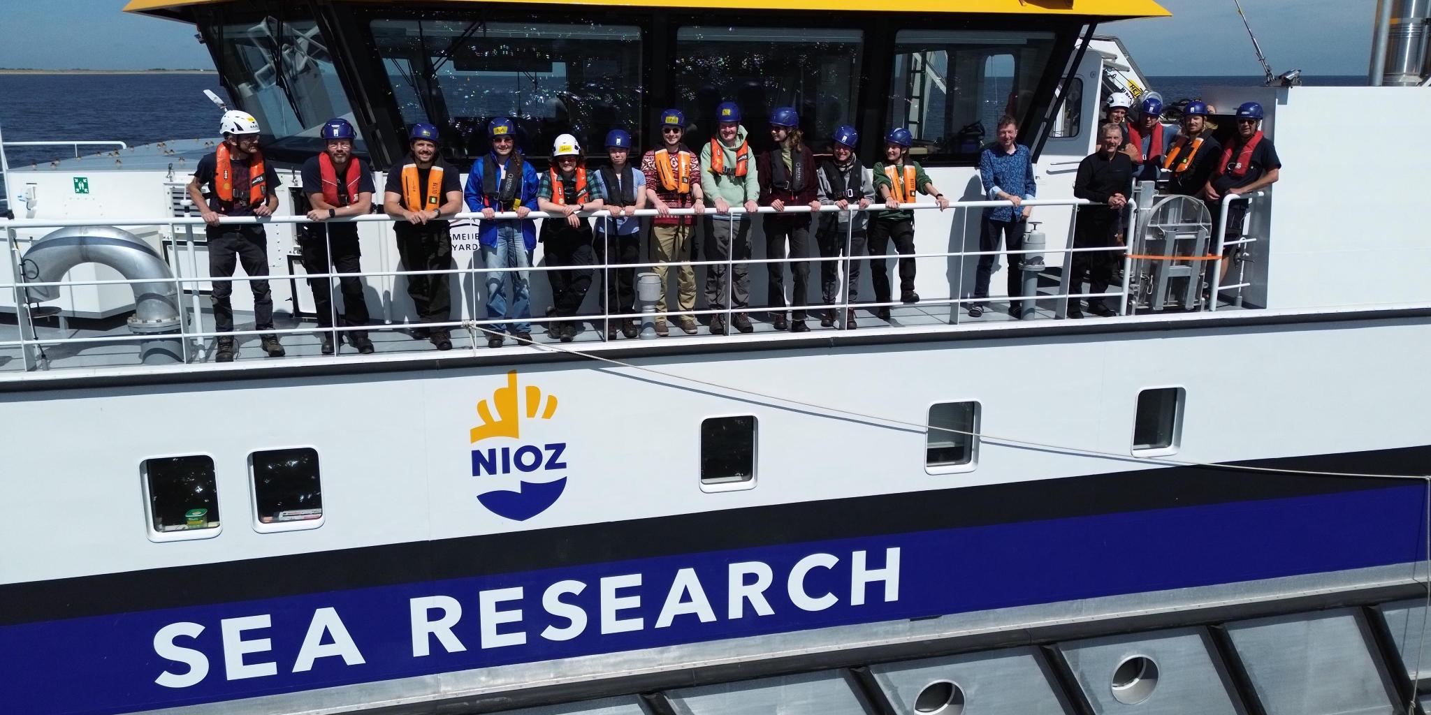 NIOZ MaMa course group picture aboard RV Wim Wolff.