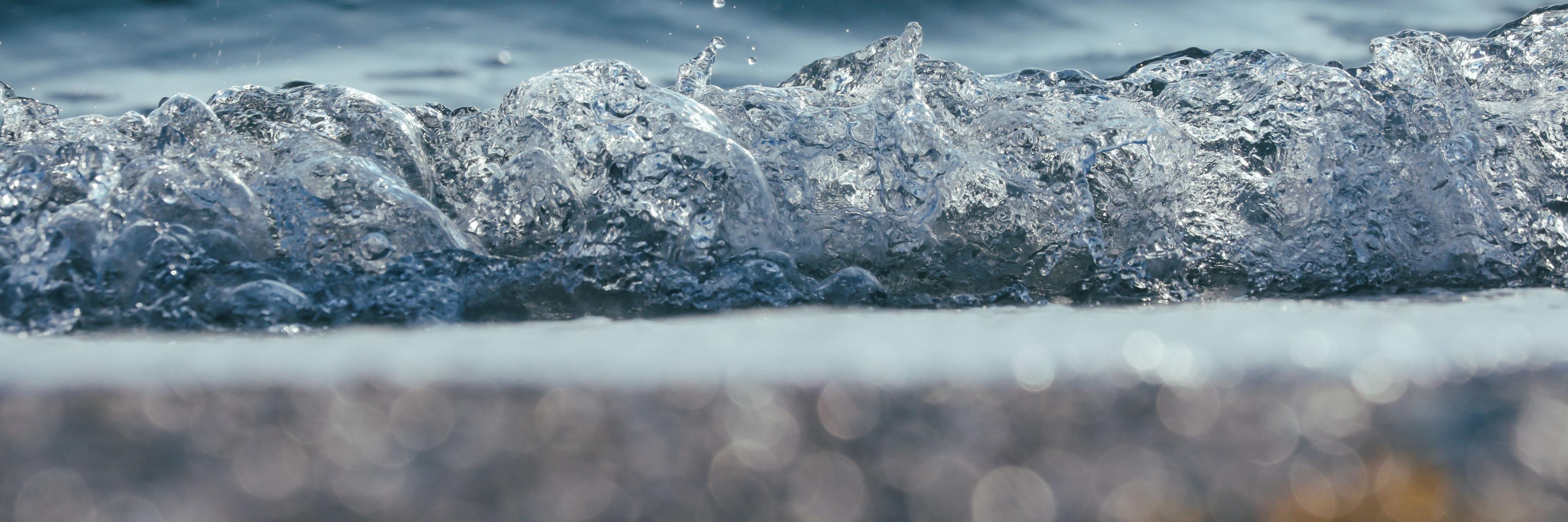 Wave close-up at the beach.