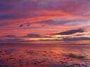 Sunset over the Wadden Sea.