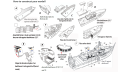 A drawn step by step guide to assemble the paper model of the RV Anna Weber-van Bosse, which was handed out during the christening of the vessel in March 2026